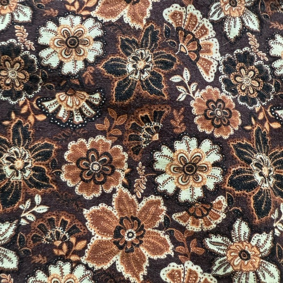 Rhythm. Men's Floral Brown Linen Shirt - Picture 5 of 5